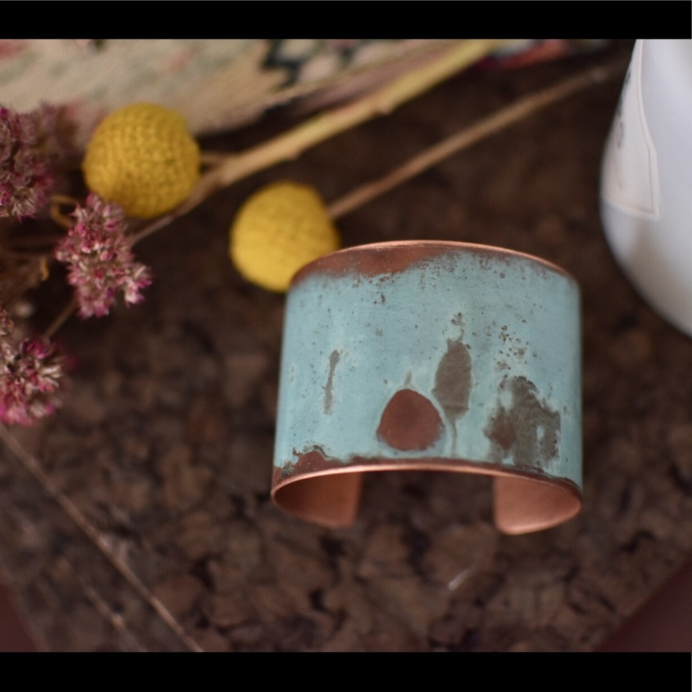 Patina copper cuff